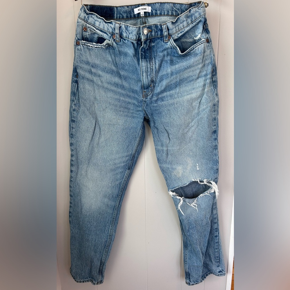 Re/Done Women’s Denim Blue Relaxed Jeans